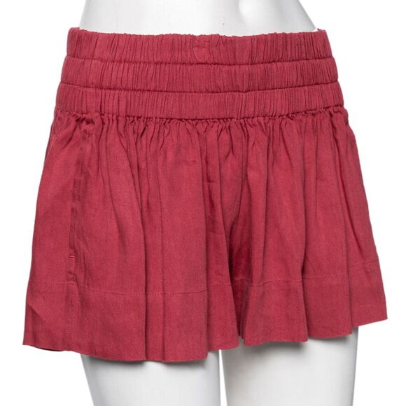 Isabel Marant Etoile Red Linen Blend Shorts S